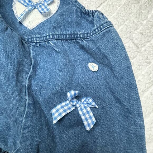 Hopscotch Vintage Girls Denim Overalls 6-9 Months - Picture 3 of 9
